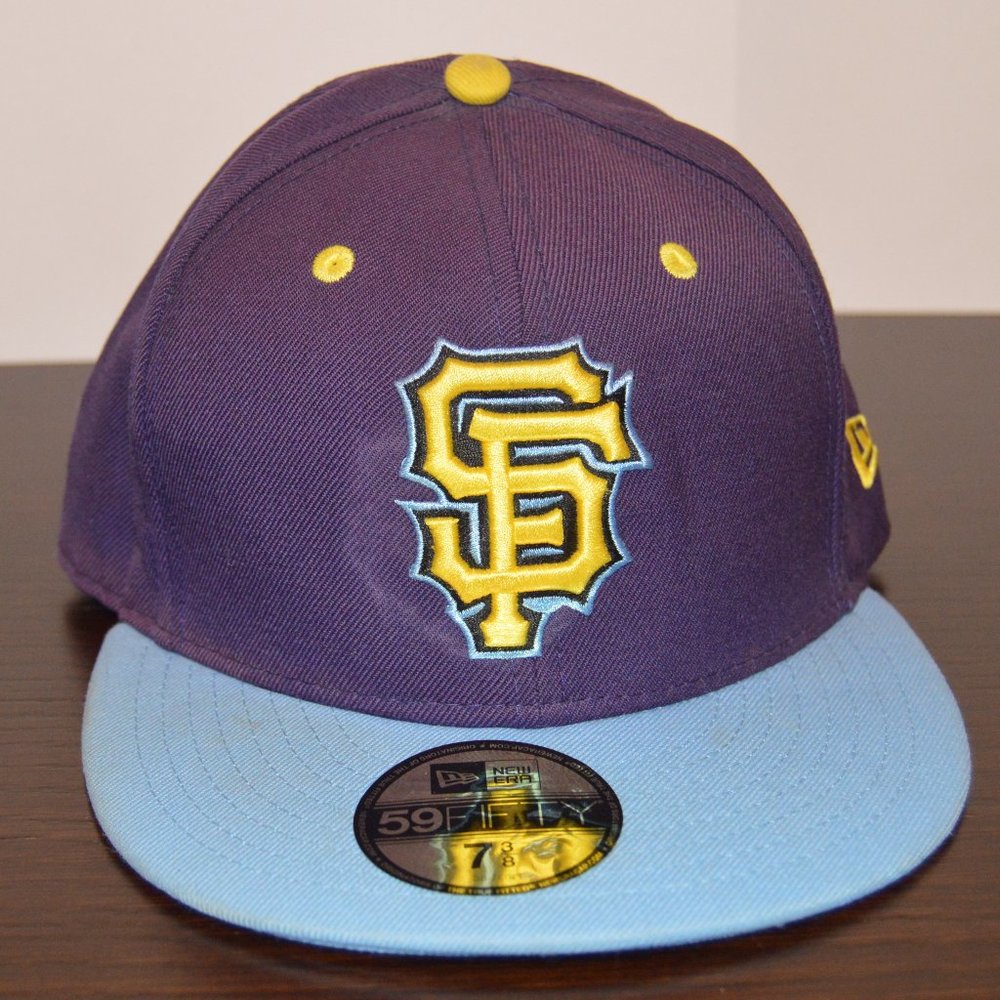 New Era San Francisco Giants 59FIFTY Fitted Hat (7 3/8) (Blue and Yellow)